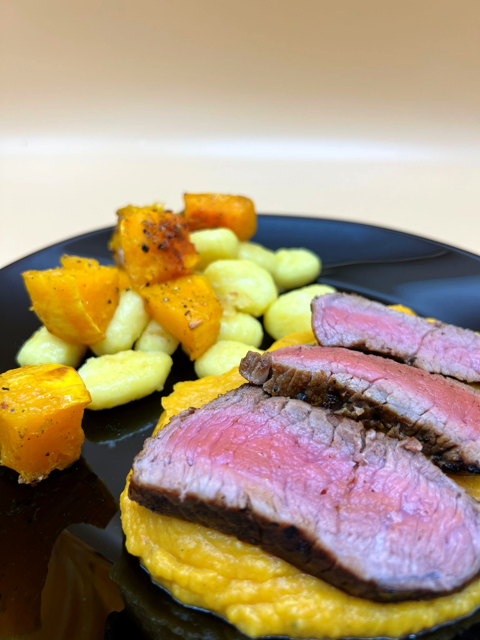 Hapklaaradvies - Gnocchi met pompoencrème en filet pur 