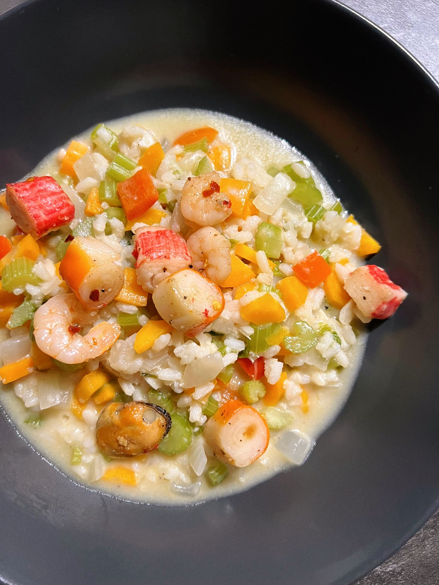 Hapklaaradvies - Risotto met zeevruchten 