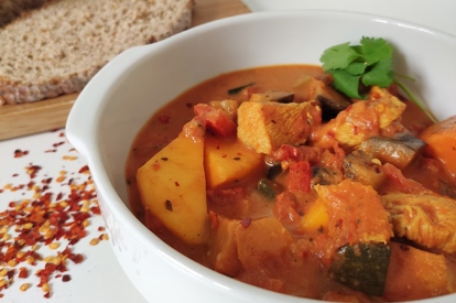 Kip-curry in kokosmelk