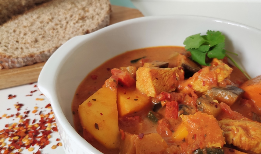 Hapklaaradvies - Kip-curry in kokosmelk 